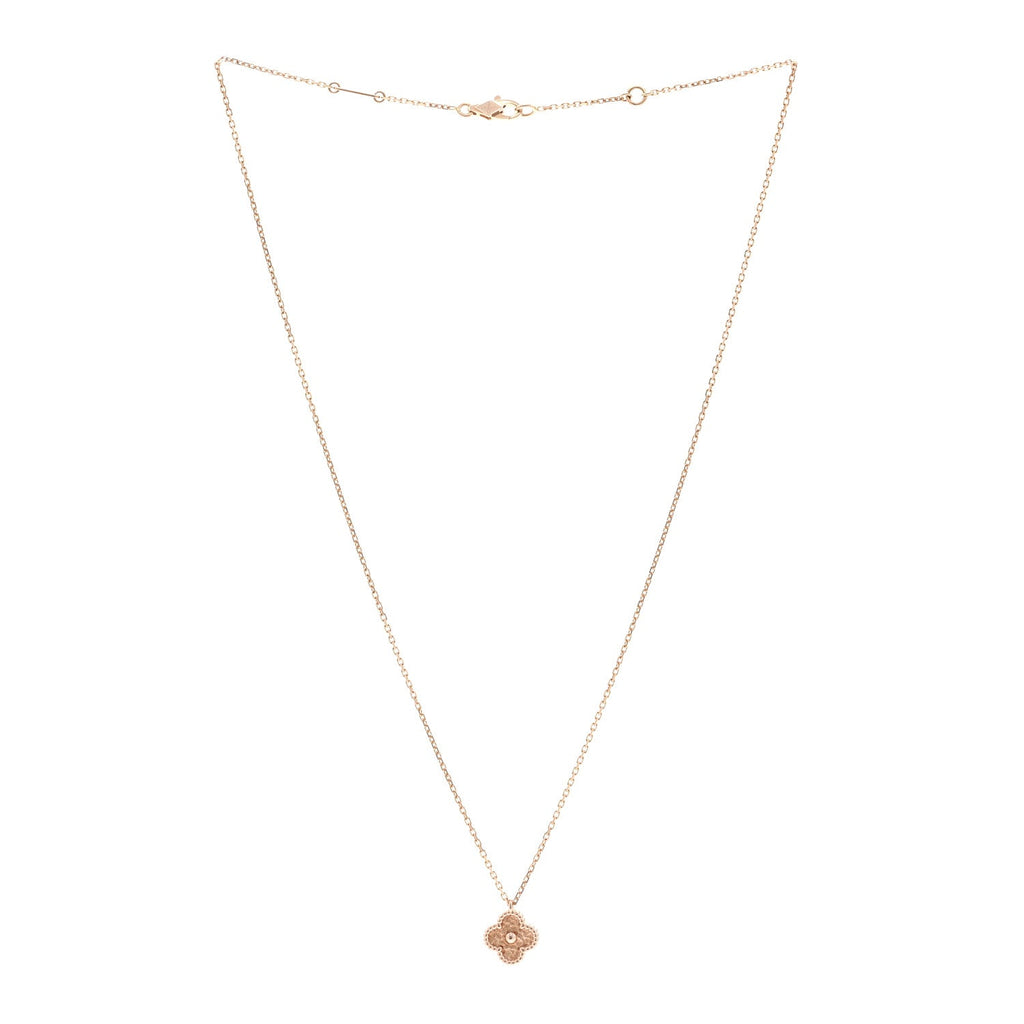 18K Rose Gold Sweet Alhambra Pendant Necklace
