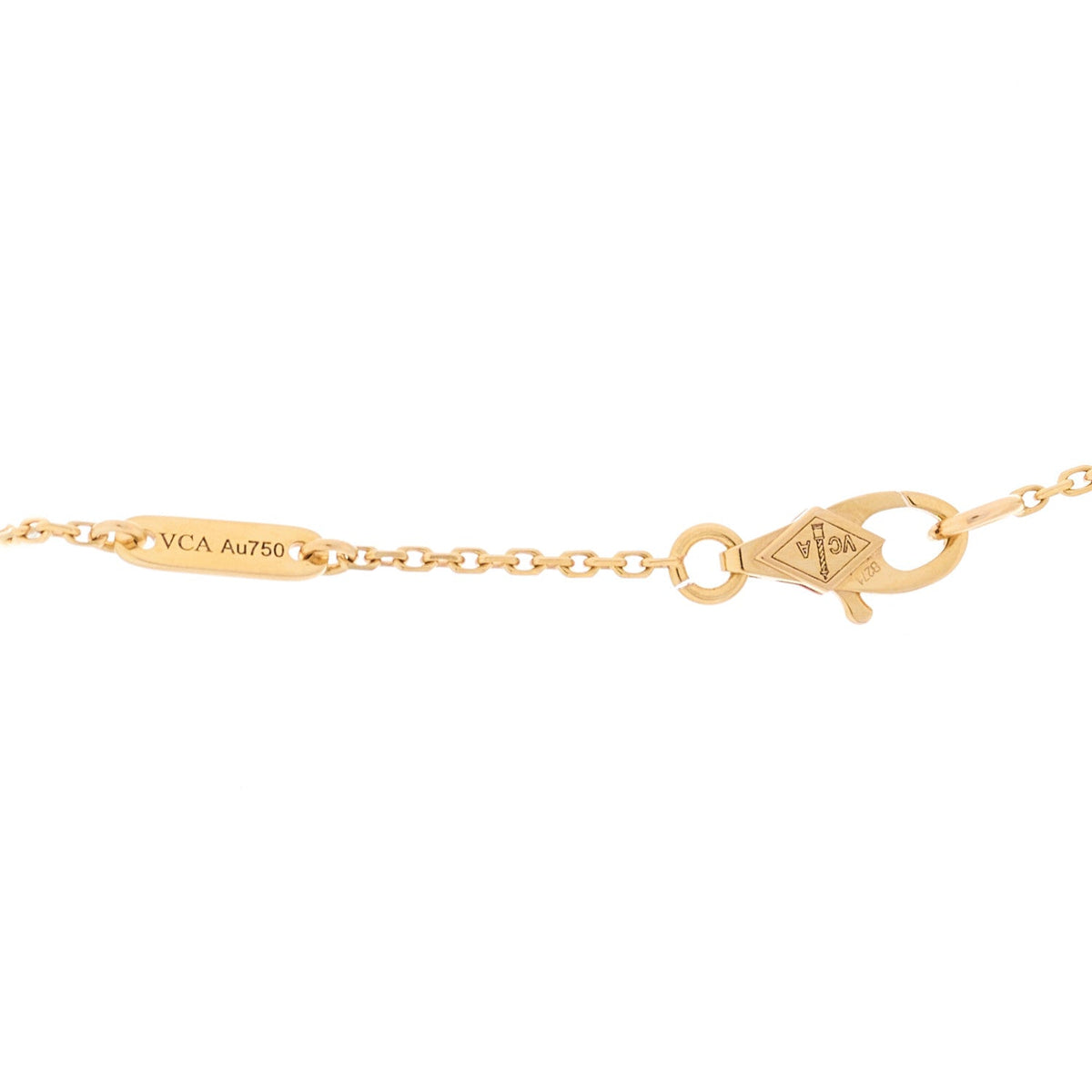 18K Rose Gold Carnelian Sweet Alhambra Pendant Necklace