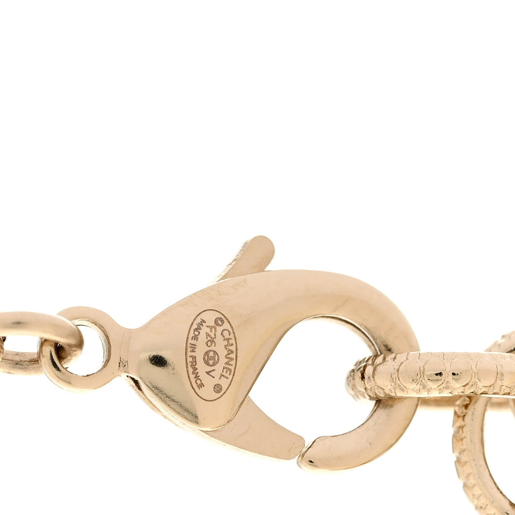 Pearl CC 100th Anniversary Necklace Light Gold