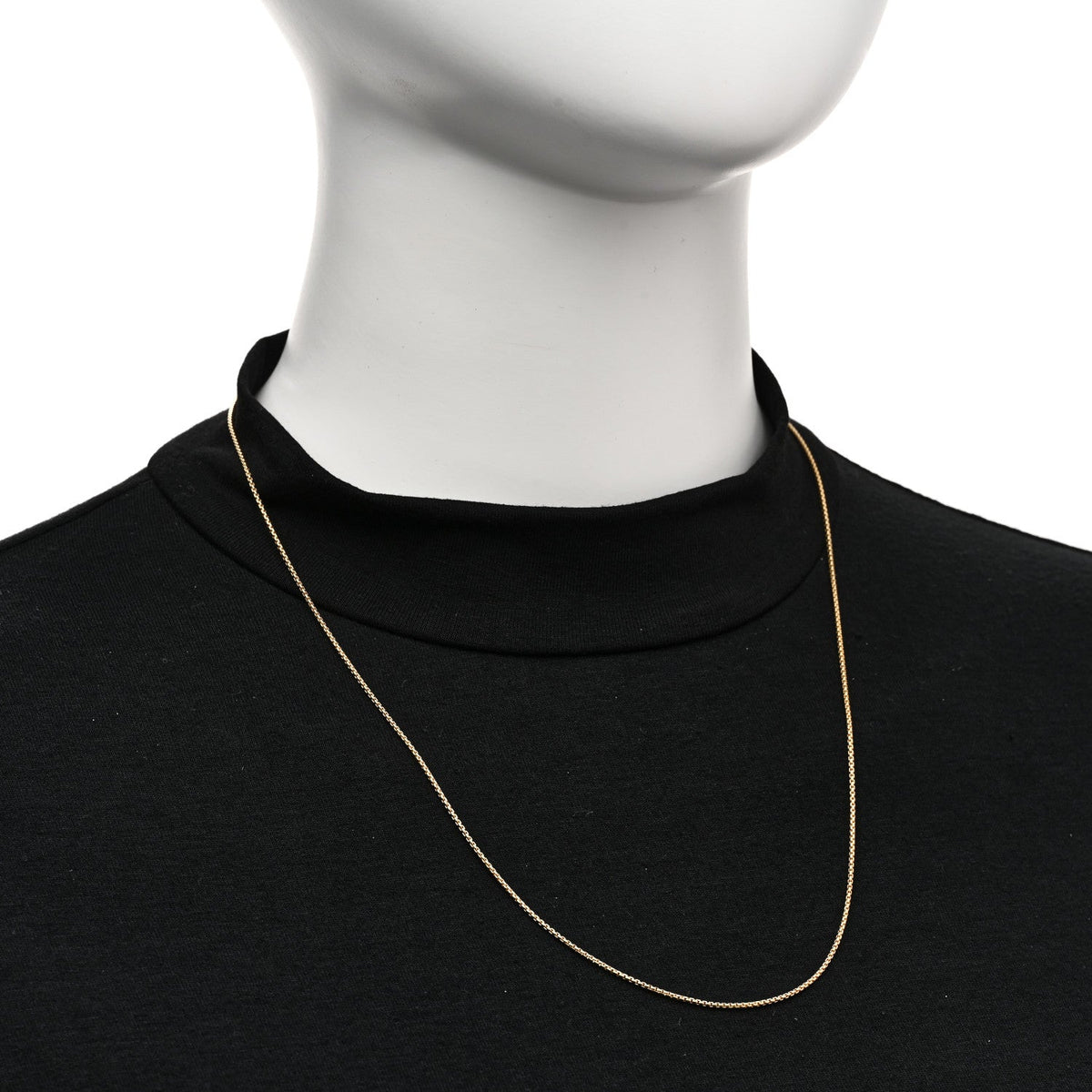 18K Yellow Gold 1mm Box Chain Necklace
