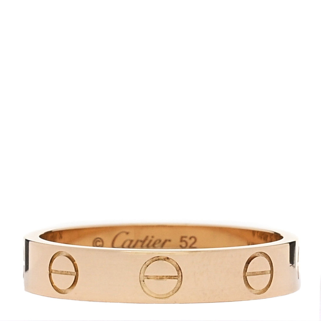 18K Yellow Gold 3.5mm LOVE Wedding Band Ring 52 6