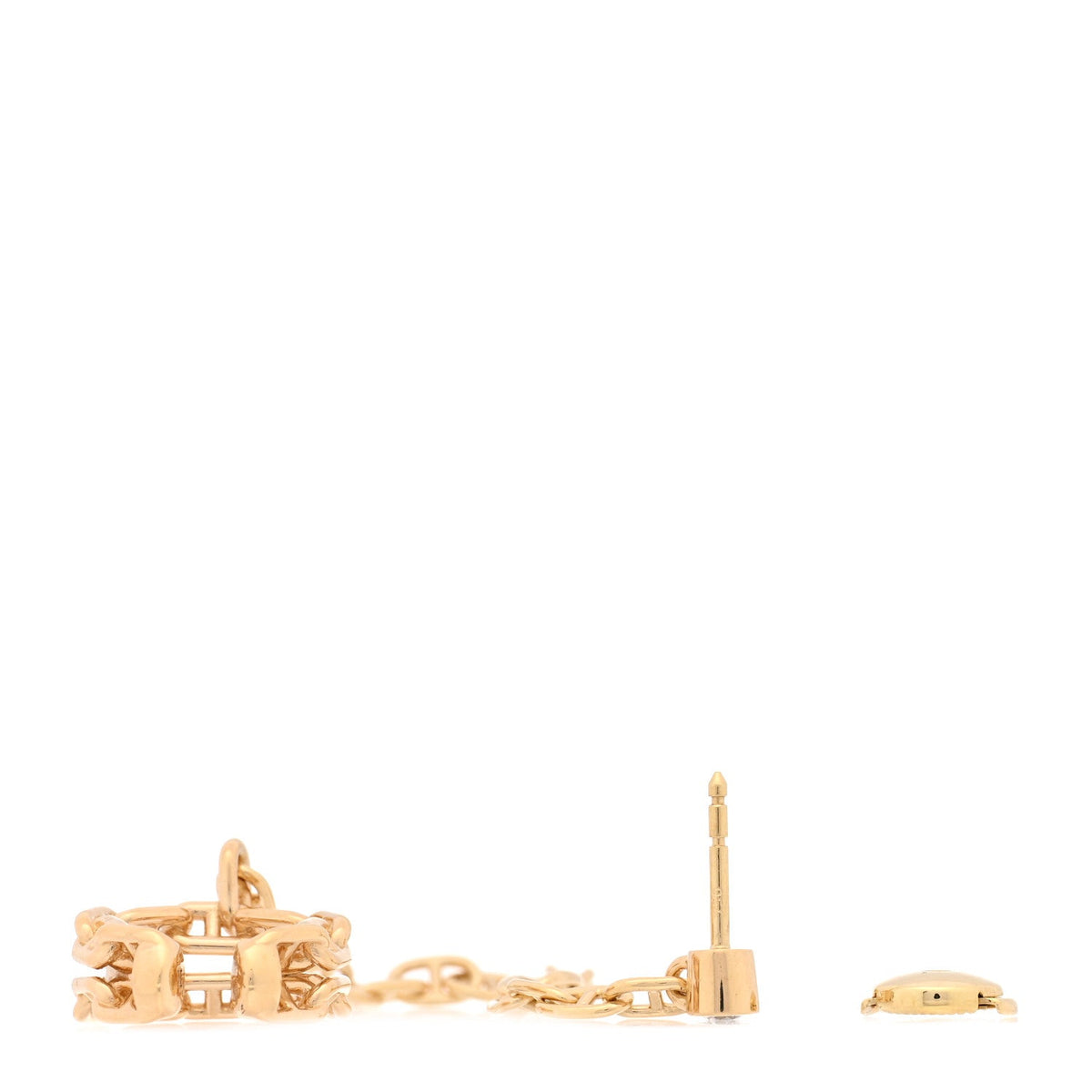18K Yellow Gold Chaine D'Ancre Calypso Right Single Climber Earring