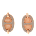 Enamel Mini Maillon Earrings Marron Glace