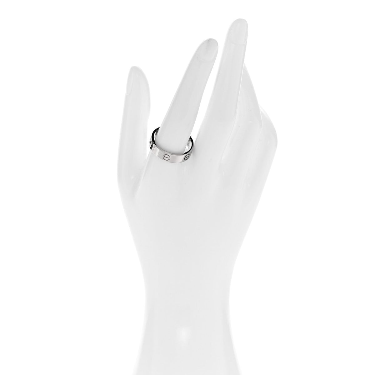 18K White Gold 5.5mm LOVE Ring 62 10