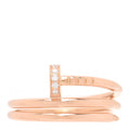 18K Yellow Gold Diamond Juste Un Clou Wrap Ring 58 8.25
