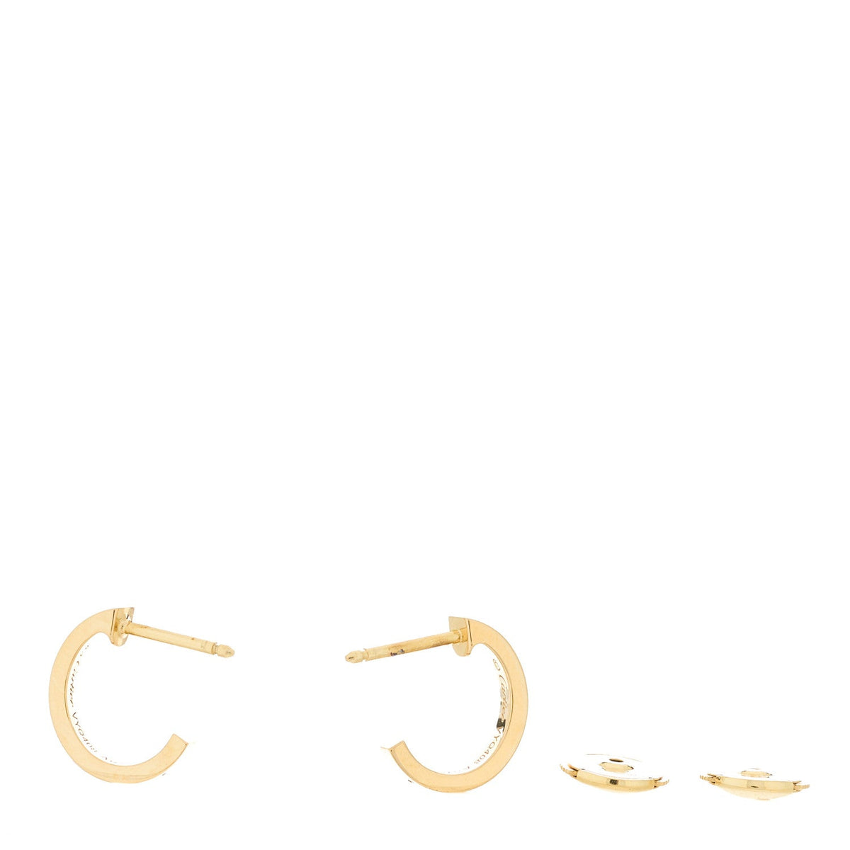 18K Yellow Gold Small LOVE Hoop Earrings