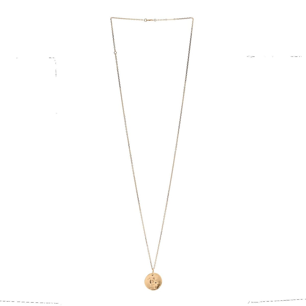 18K Yellow Gold Zodiac Virgo Pendant Necklace