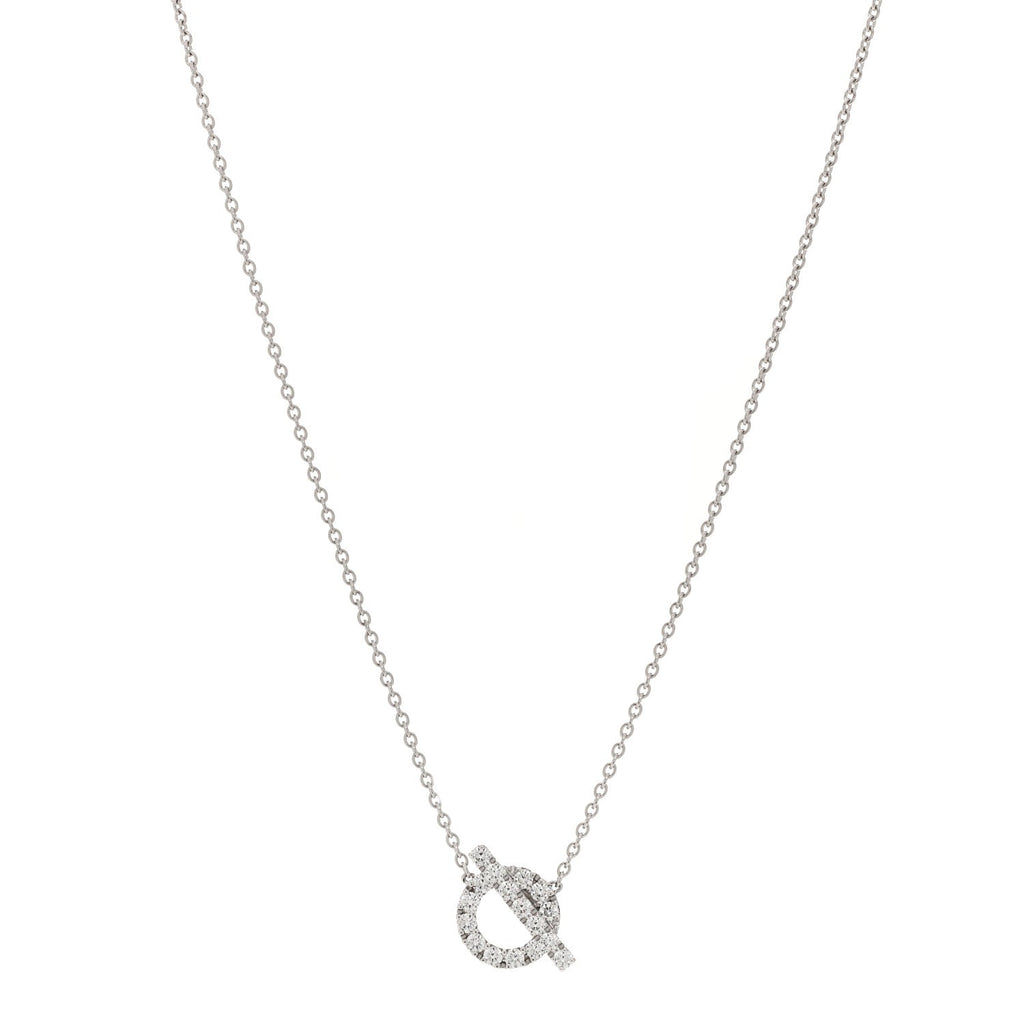 18K White Gold Diamond Finesse Pendant Necklace
