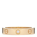 18K Yellow Gold Diamond 4mm LOVE Wedding Band Ring 53 6.25