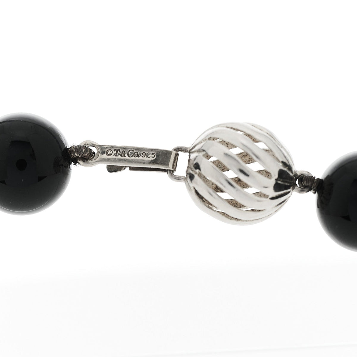 Sterling Silver Black Onyx 10mm Paloma Picasso Bead Necklace