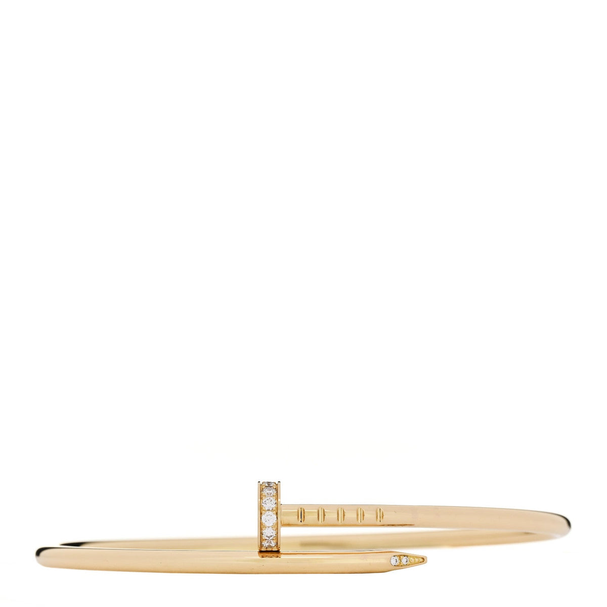 18K Yellow Gold Diamond Small Juste Un Clou Bracelet 16