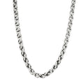 Sterling Silver 14K Yellow Gold 6mm Wheat Chain Necklace