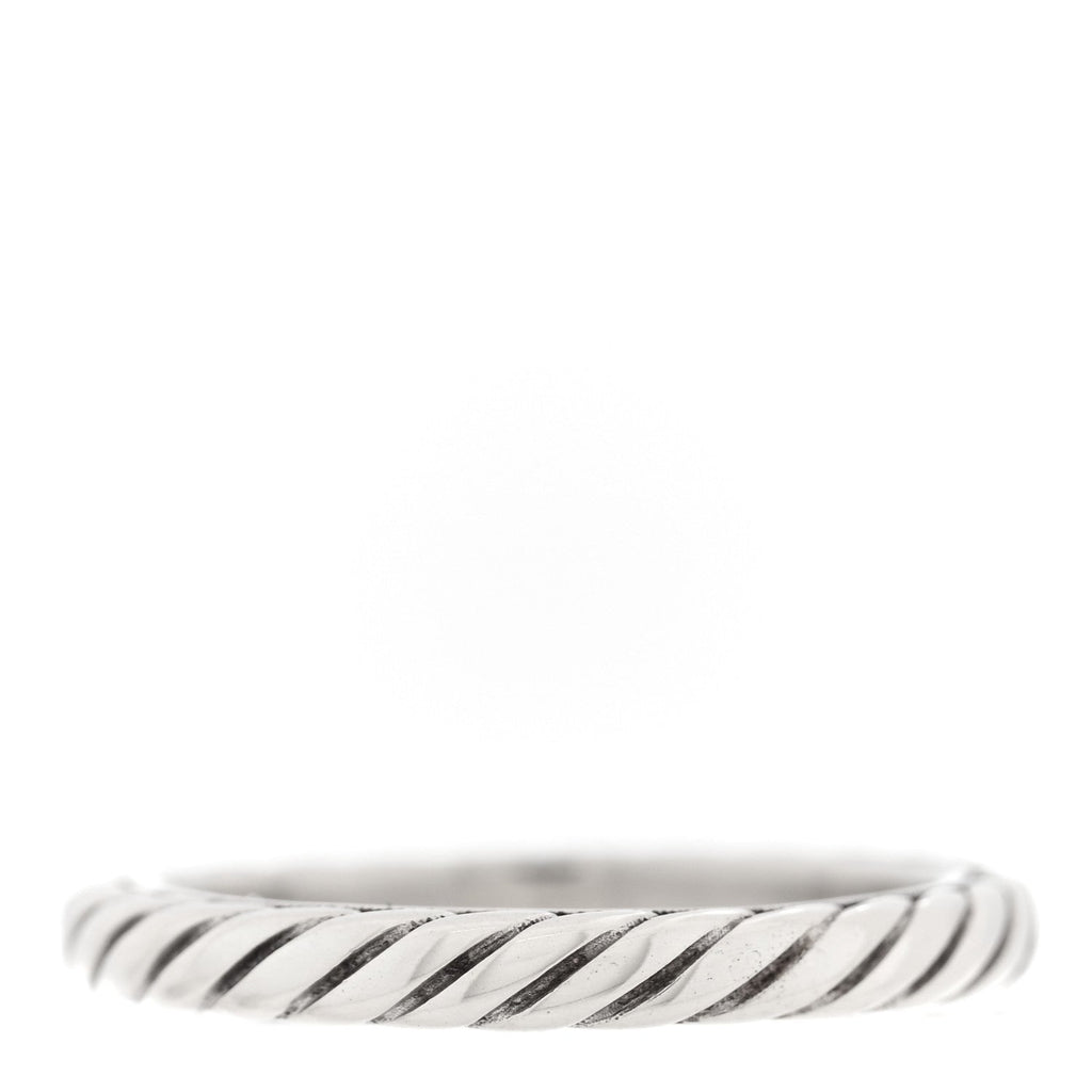 Sterling Silver Cable Classics Band Ring 52 6