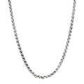 Sterling Silver 4mm Wheat Chain Necklace