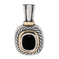 Sterling Silver 14K Yellow Gold Black Onyx Albion Enhancer Pendant