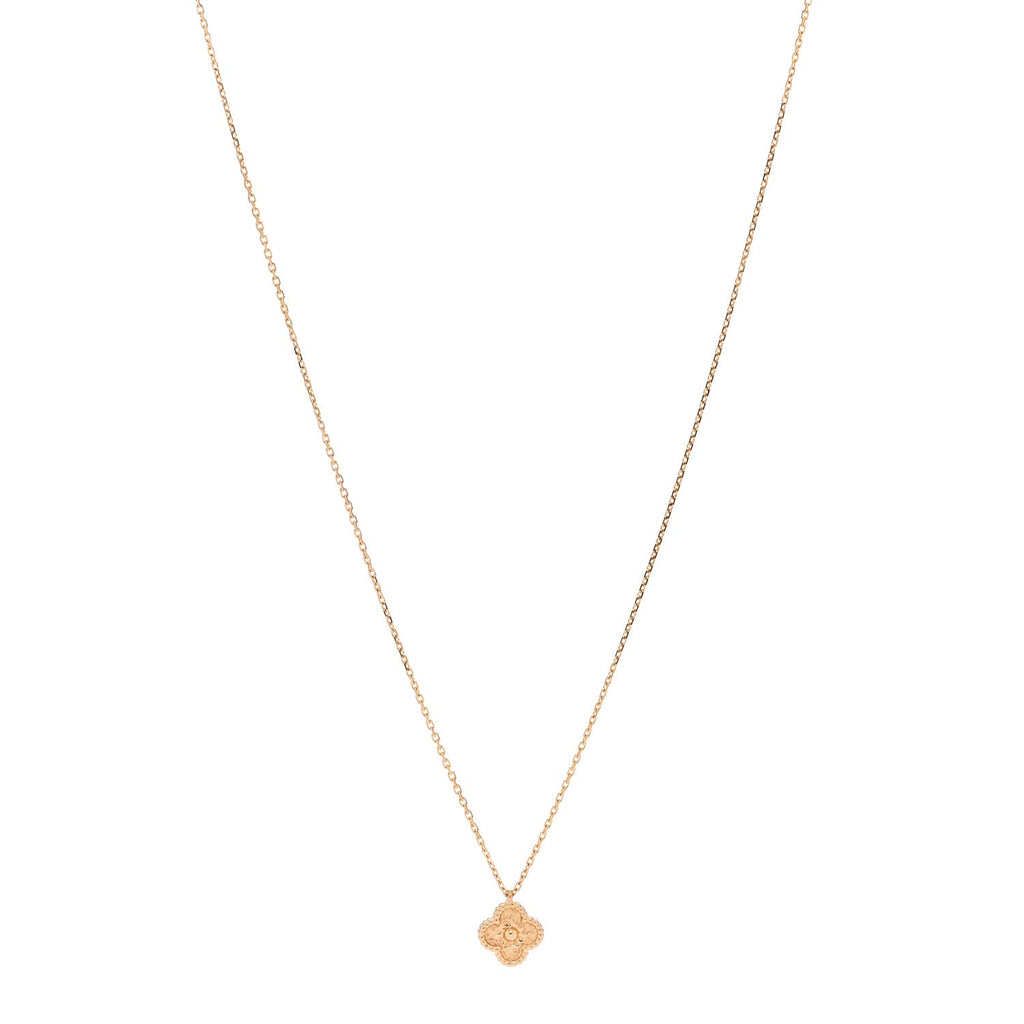 18K Rose Gold Sweet Alhambra Pendant Necklace