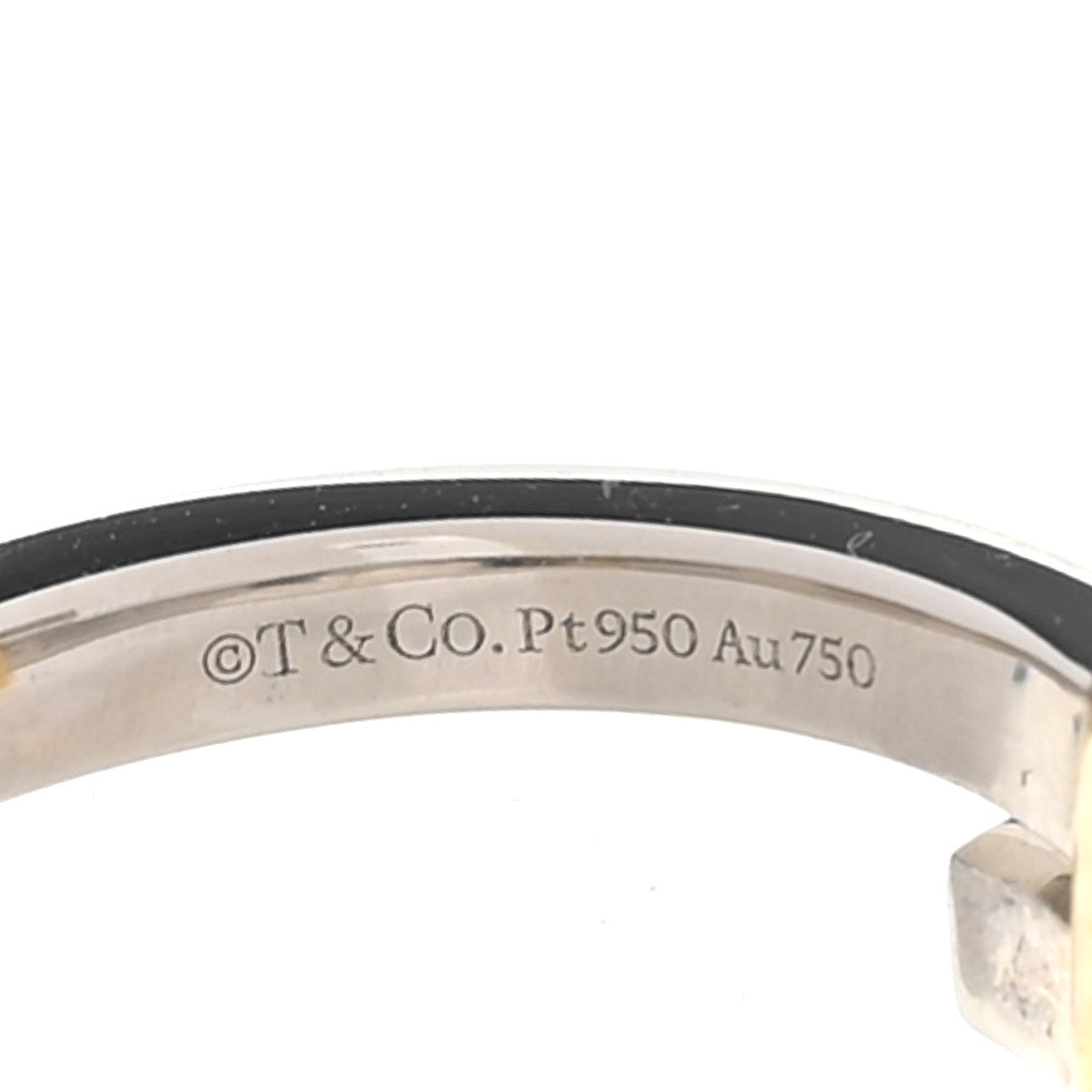 18K Yellow Gold Platinum Diamond Edge Bypass Ring 51 5.75
