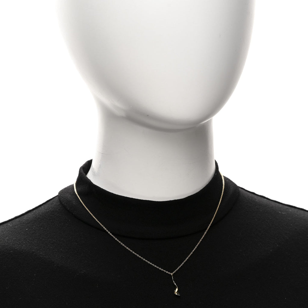 18K Yellow Gold Frank Gehry Orchid Pendant Necklace