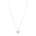 Sterling Silver Square Cross Pendant Necklace