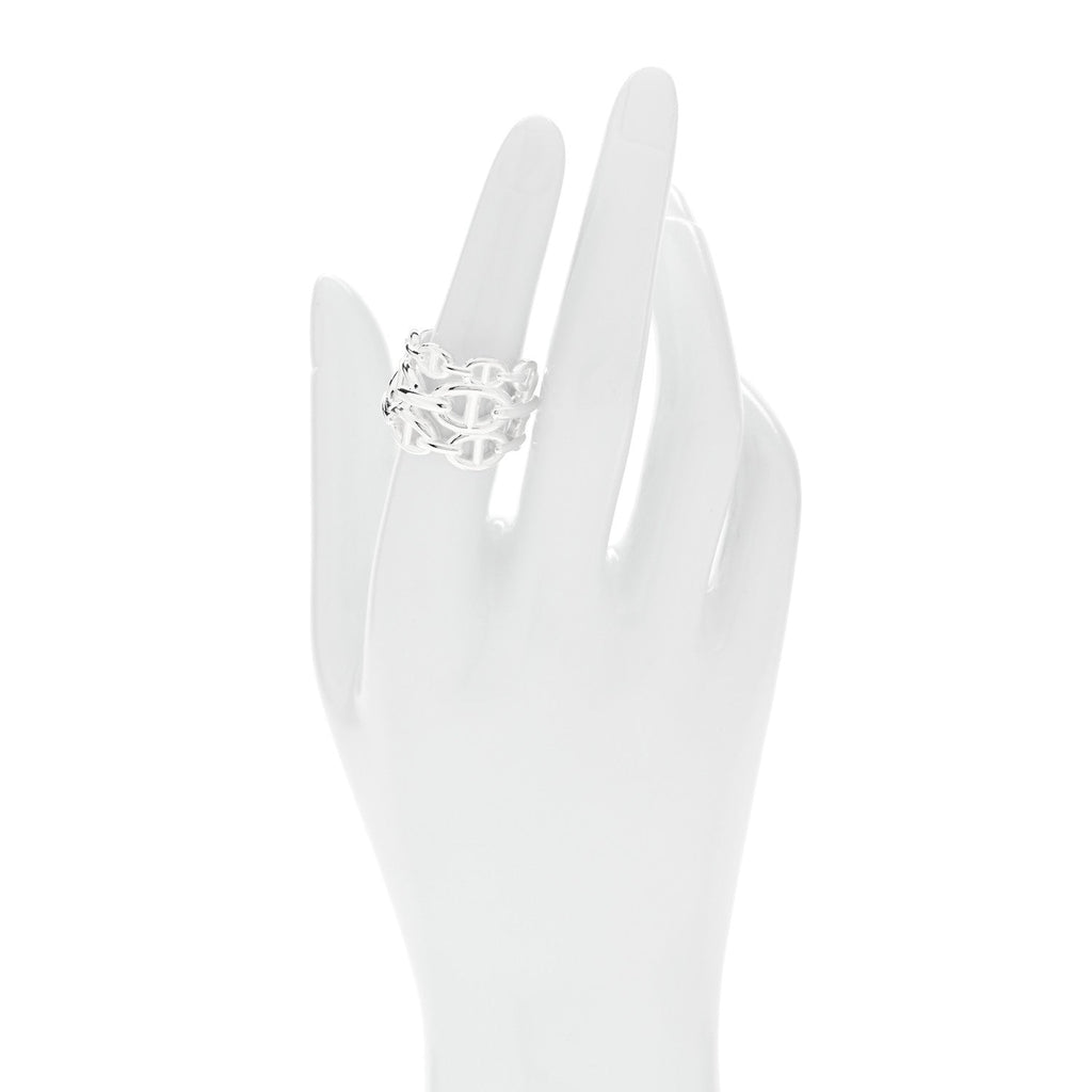 Sterling Silver GM Chaine d'Ancre Enchainee Band Ring 53 6.5