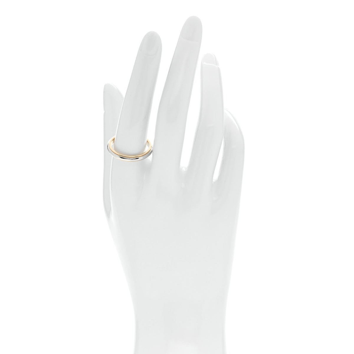 Platinum 18K Yellow Gold 3mm Milgrain Wedding Band Ring 60 9