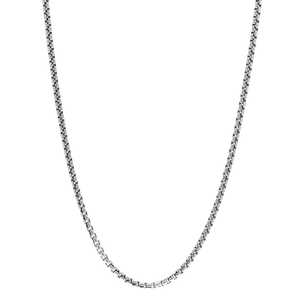 Sterling Silver 2.7mm Small Box Chain Necklace 22"