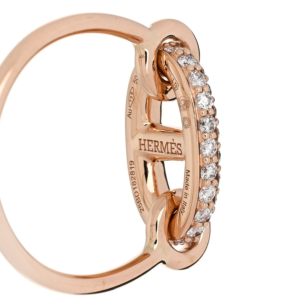 18K Rose Gold Diamond Farandole Ring 50 5.25