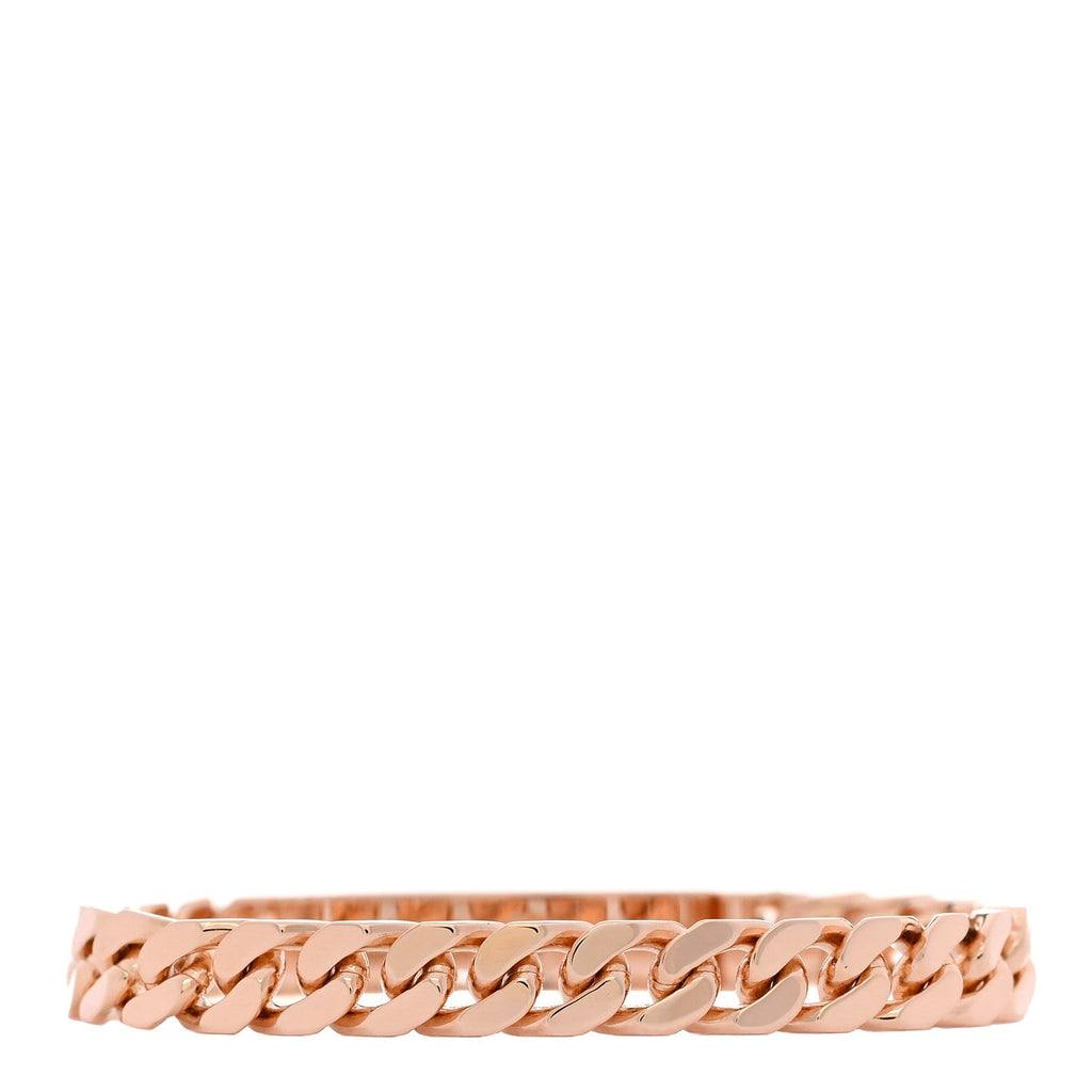 18K Rose Gold Diamond PM Kelly Gourmette Chaine Bracelet XS