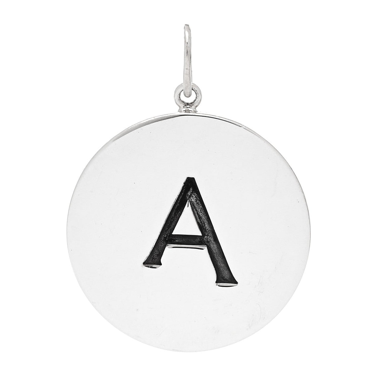 Sterling Silver Block Letter A Charm