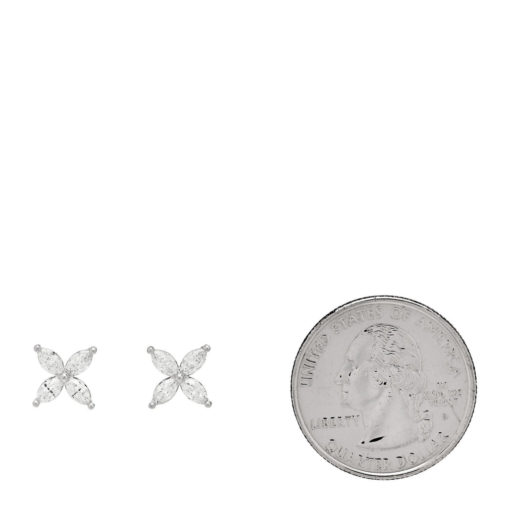 Platinum Diamond .92ct Medium Victoria Earrings