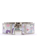Enamel Printed Wide Precious Paradise Clic Clac H Bracelet PM Jasmin