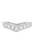 Platinum Diamond V Band Ring  48 4.5