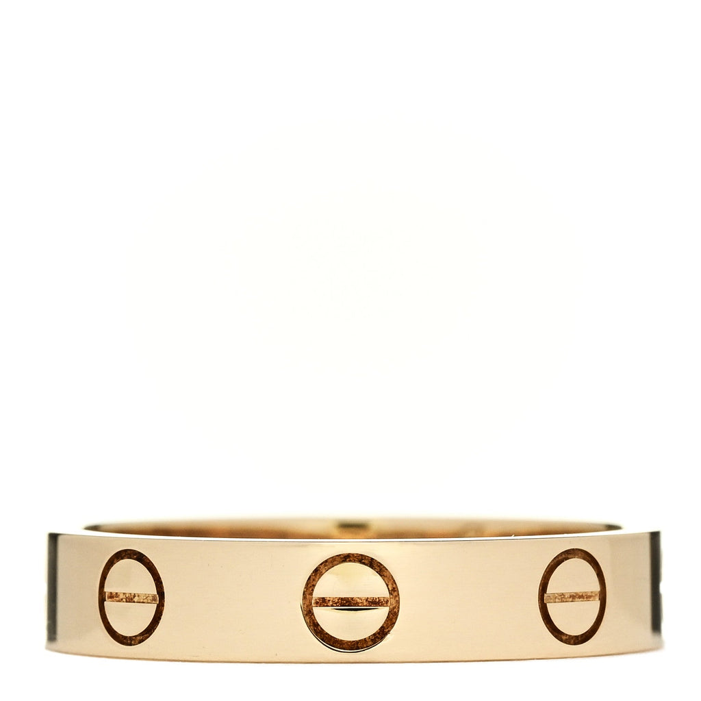 18K Yellow Gold 3.5mm LOVE Wedding Band Ring 52 6
