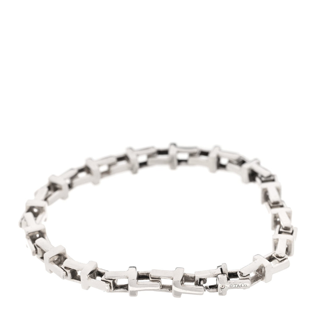 Sterling Silver T Link Chain Bracelet