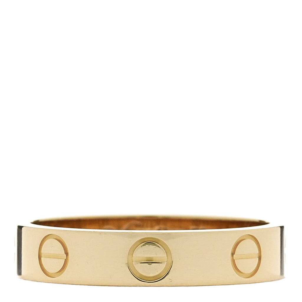 18K Yellow Gold 3.5mm LOVE Wedding Band Ring  50 5.25