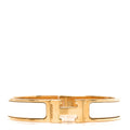 Enamel Narrow Clic Clac H Bracelet PM White