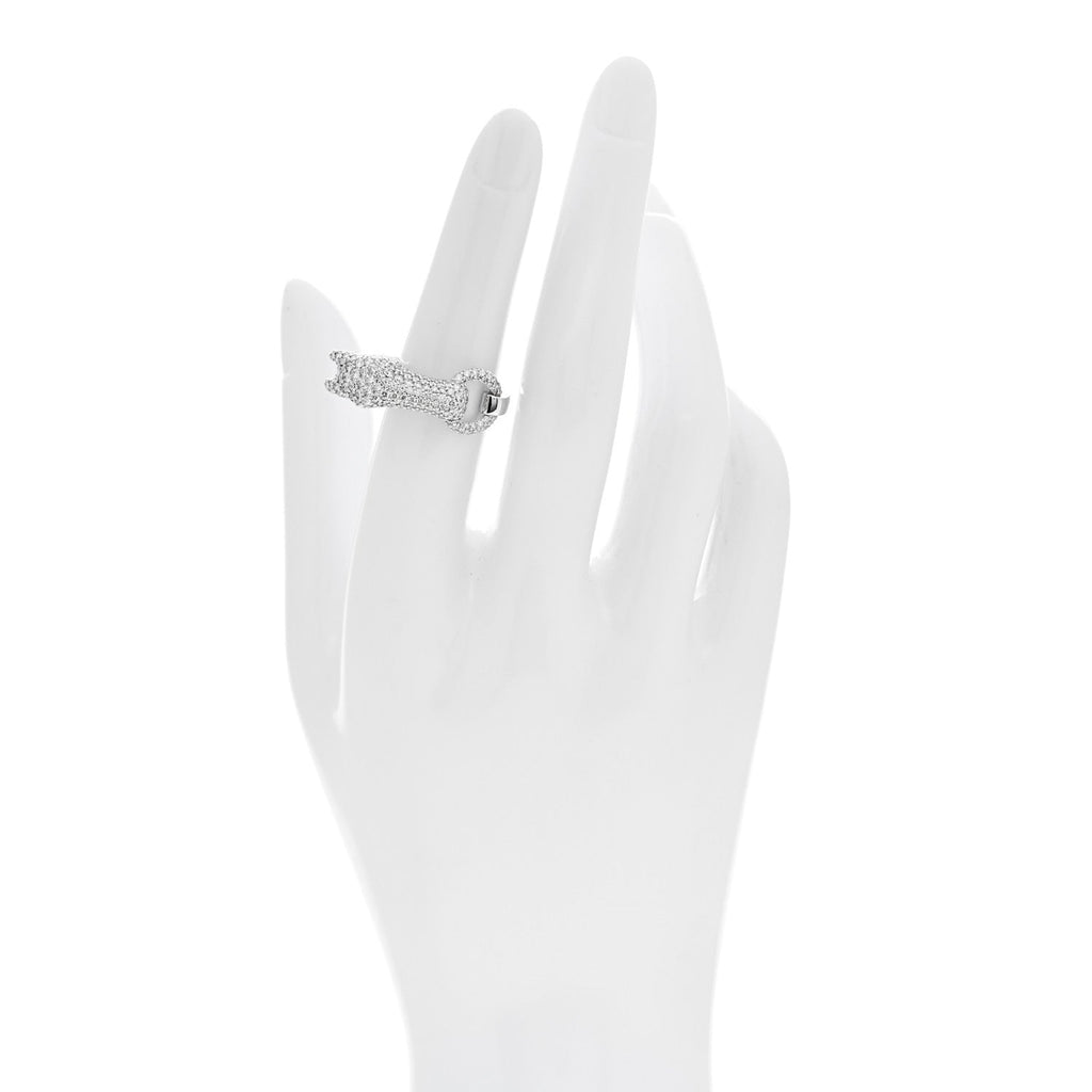 18K White Gold Diamond Galop Ring 52 6