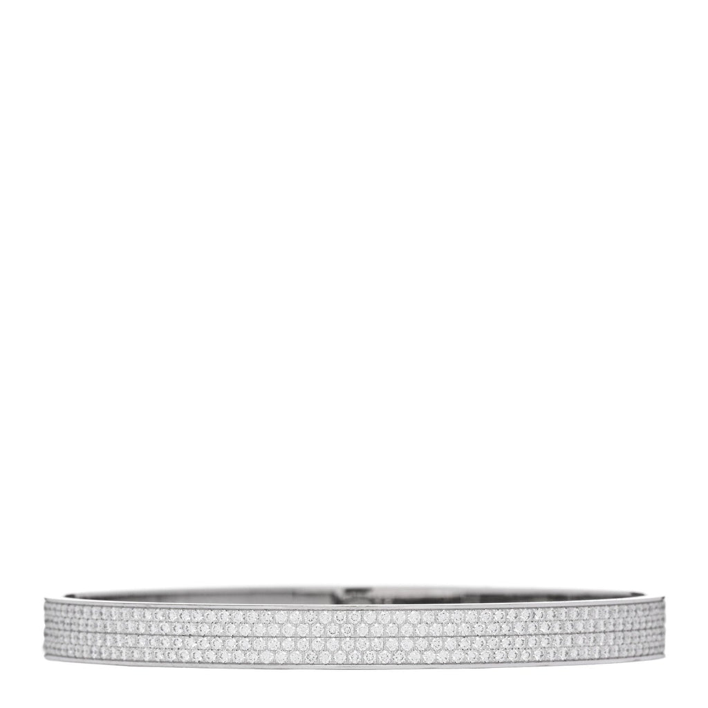 18K White Gold Diamond Kelly Full Pave Bracelet XS