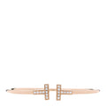 18K Rose Gold Diamond T Wire Bracelet