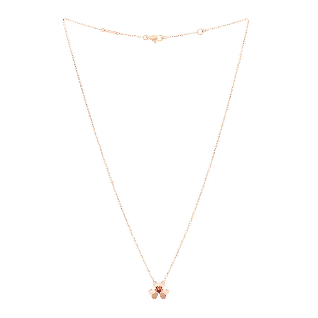 18K Rose Gold Ruby Mini Frivole Pendant Necklace
