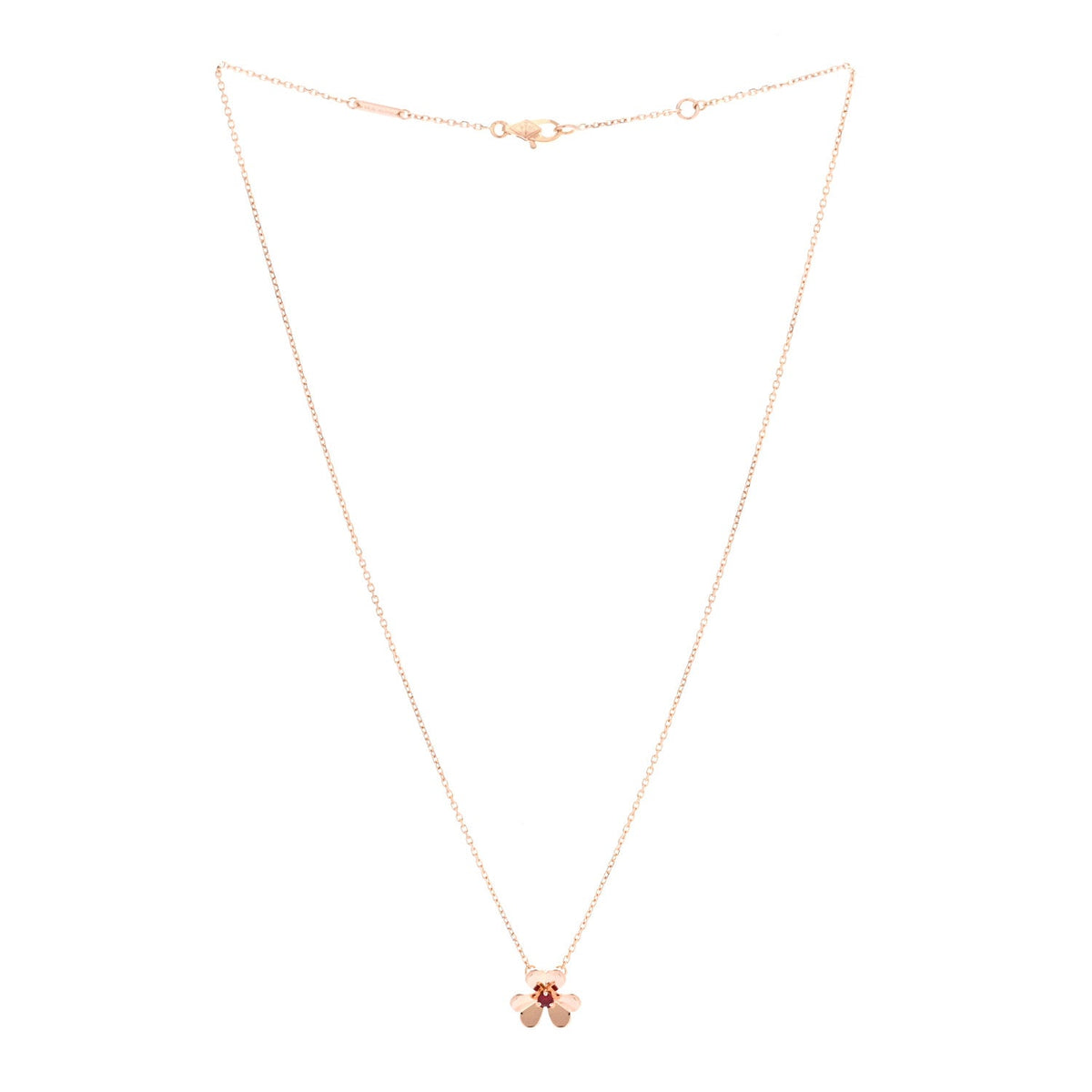 18K Rose Gold Ruby Mini Frivole Pendant Necklace
