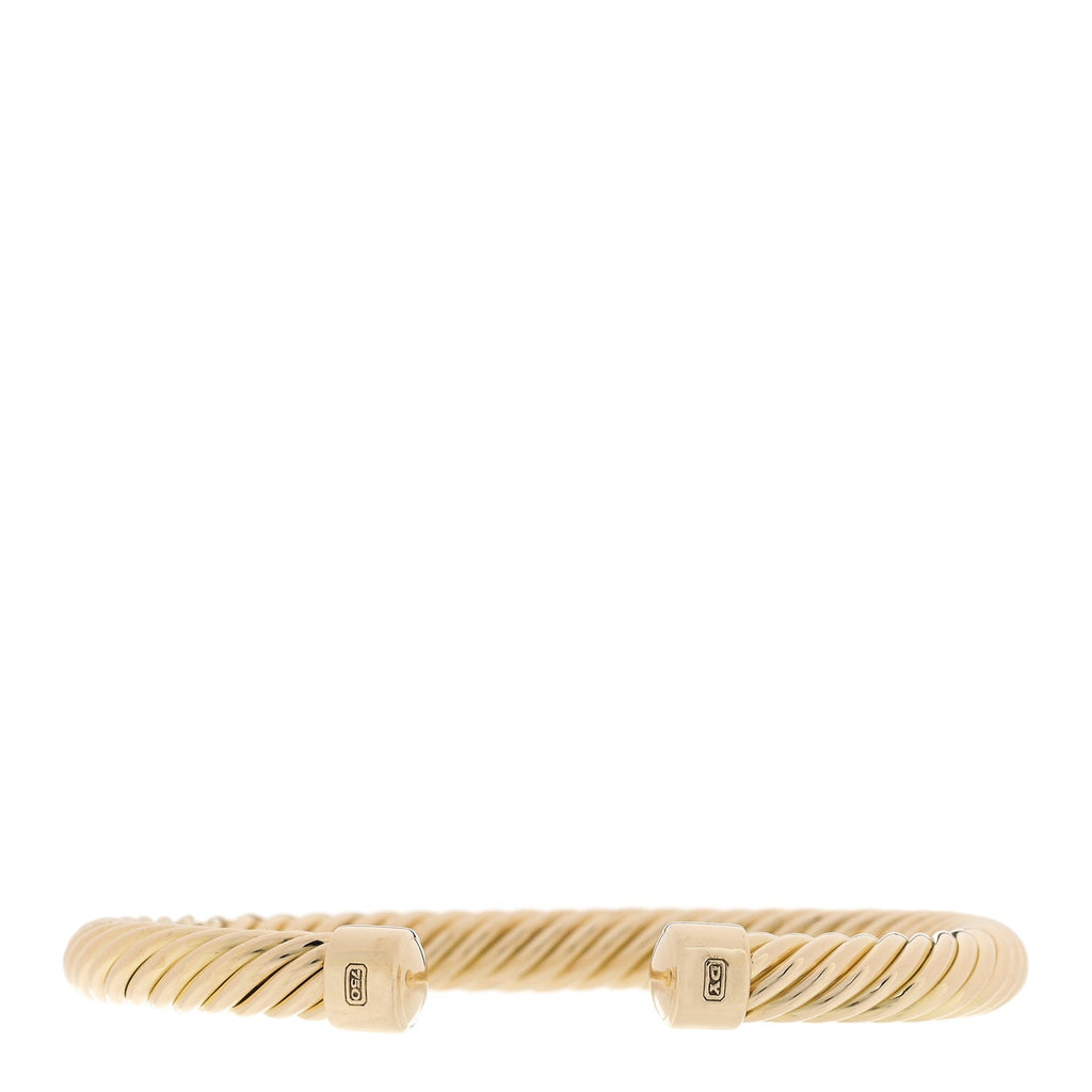 18K Yellow Gold 7mm Modern Cablespira Oval Bracelet