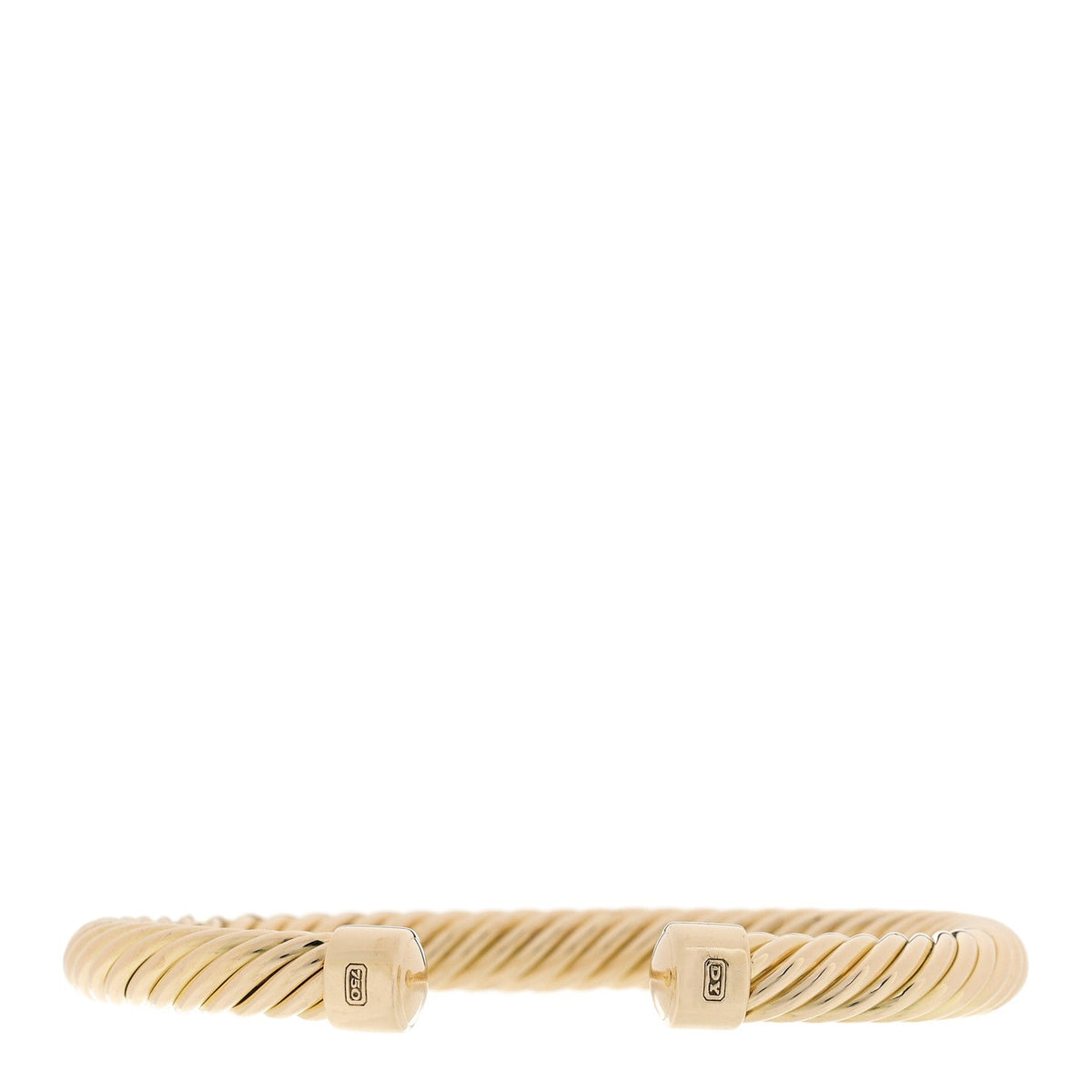 18K Yellow Gold 7mm Modern Cablespira Oval Bracelet