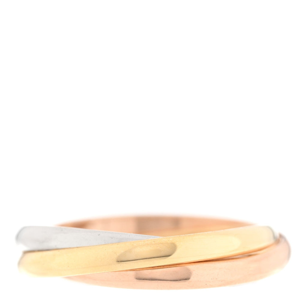 18K Pink Yellow White Gold Small Trinity Ring 49 5
