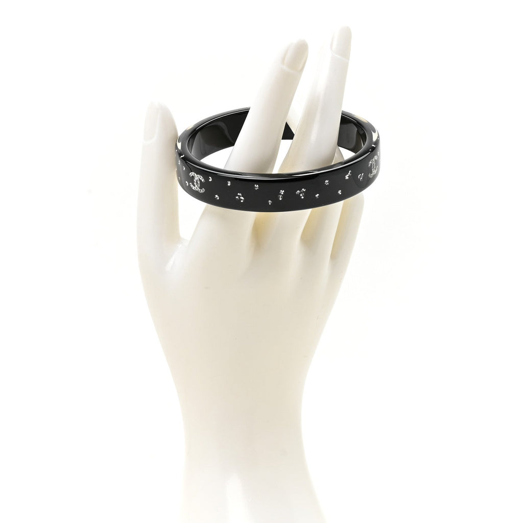 Resin Crystal CC Bangle Black