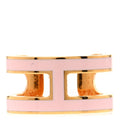 Gold Lacquered Pop H Ear Cuff Black