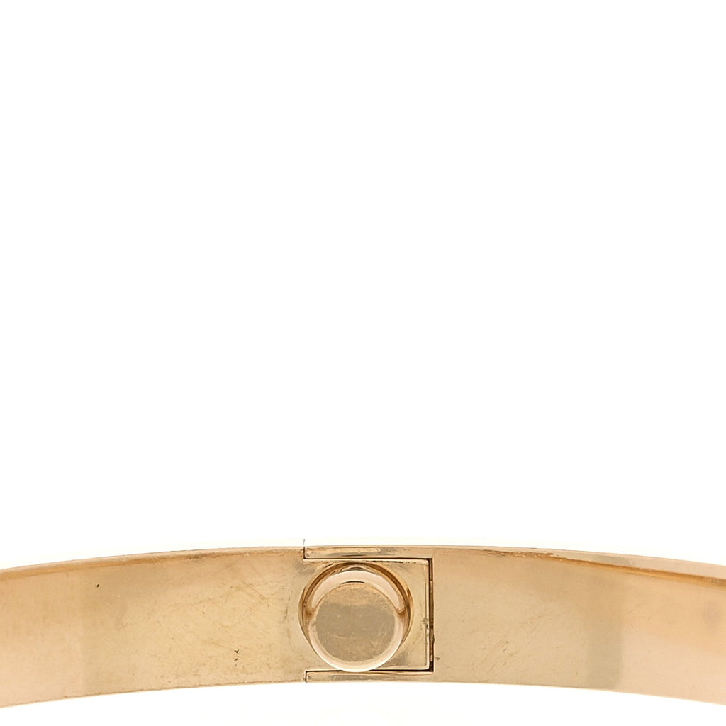 18K Yellow Gold 4 Diamond LOVE Bracelet 19