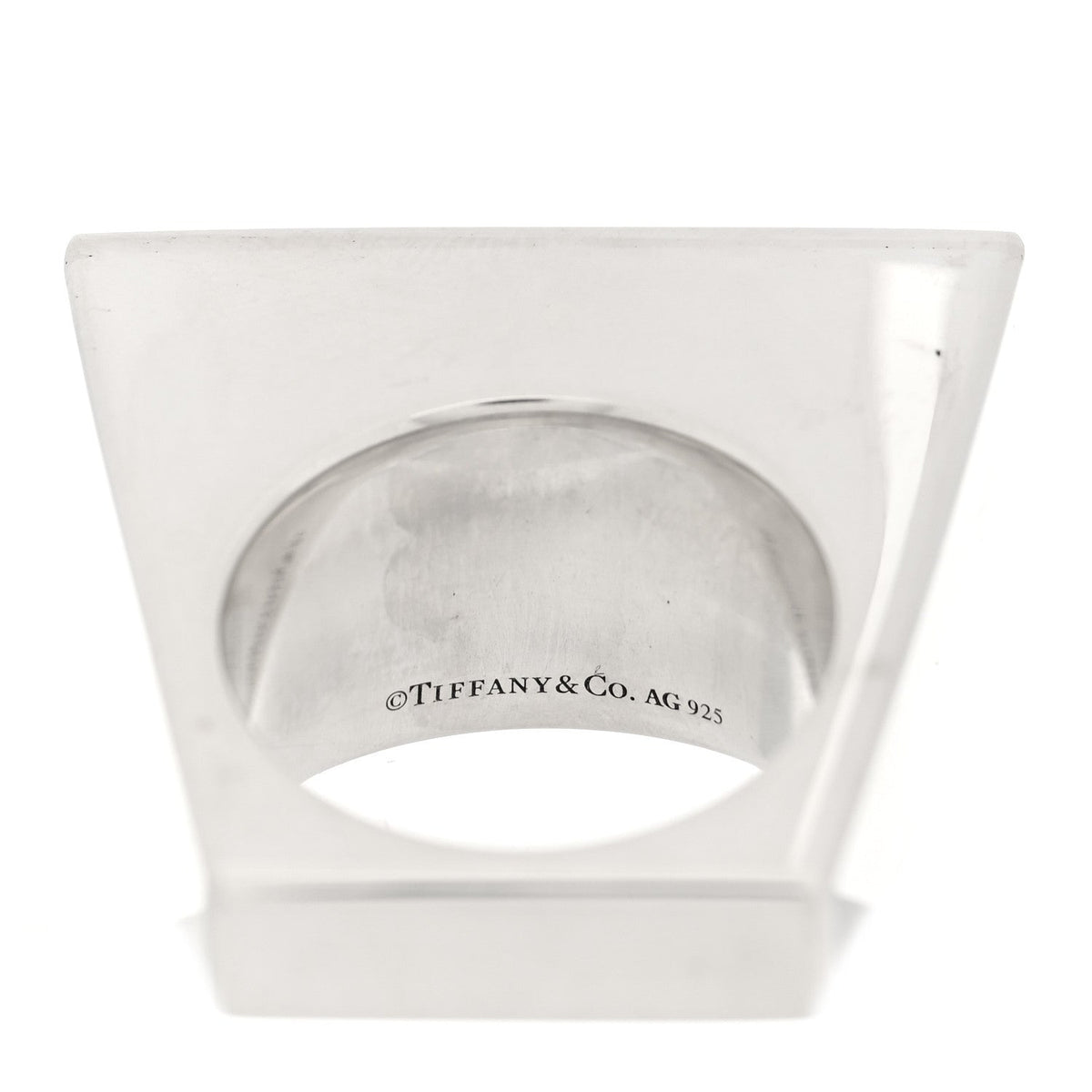 Sterling Silver Out of Retirement Rectangle Ring 53 6.25