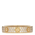 18K Yellow Gold Diamond 4mm LOVE Wedding Paved Band Ring 51 5.75