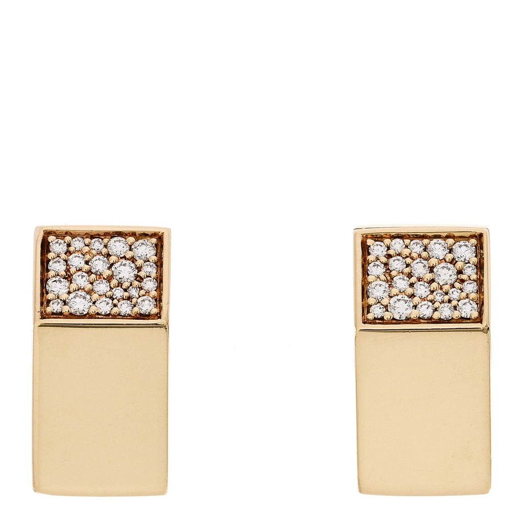 18K Yellow Gold Diamond Out of Retirement Earrings